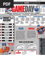 Download Oilers Gameday Edmonton Oilers Vs Colorado Avalanche by Edmonton Sun SN122593459 doc pdf