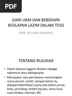 Penulisan Gaya UKM