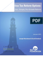 Download North Carolina Tax Reform Options A Guide to Fair Simple Pro-Growth Reform by Tax Foundation SN122602185 doc pdf