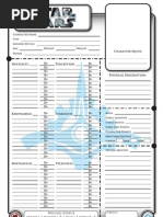 Star Wars Fillable Character Sheet