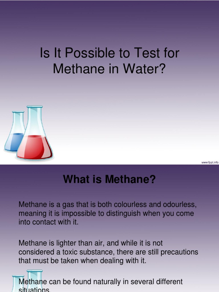 Is It Possible to Test for Methane In Water Methane Natural Gas