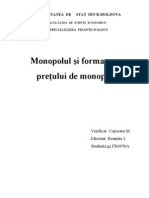 Monopolul Si Formarea Pretului de Monopol - Influenta Regiilor in Formarea Pretului de Monopol