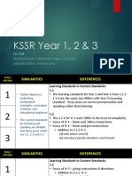 KSSR Year 1, 2 & 3 Comparison