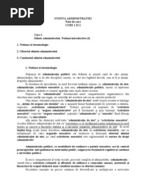 Stiinta Administratiei Suport Curs