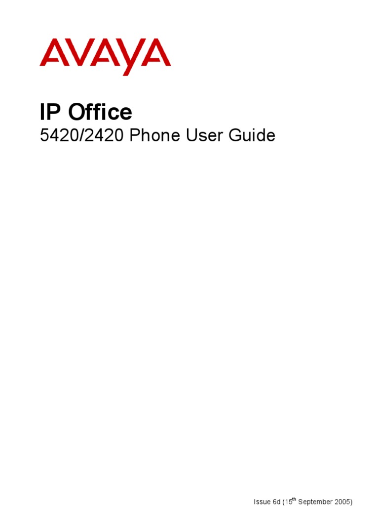 Avaya 2420 User Guide PDF Voicemail Telephone