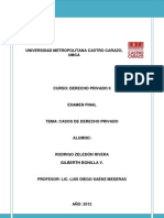 Examen Final Derecho Privado II - III c 2012 Umca 14-12-2012