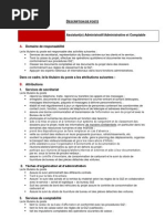 Fiche de Poste : Secrétaire Administratif | PDF | Secrétaire | la ...