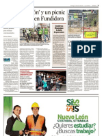 Frente Nuevo León - Nota en El Norte Por Reforestación en Parque Fundidora