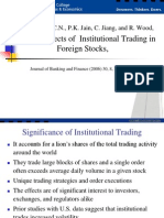 Volatility Effects of Institutional Trading in Foreign Stocks, by Chiyachantana et al. (2006 JBF)