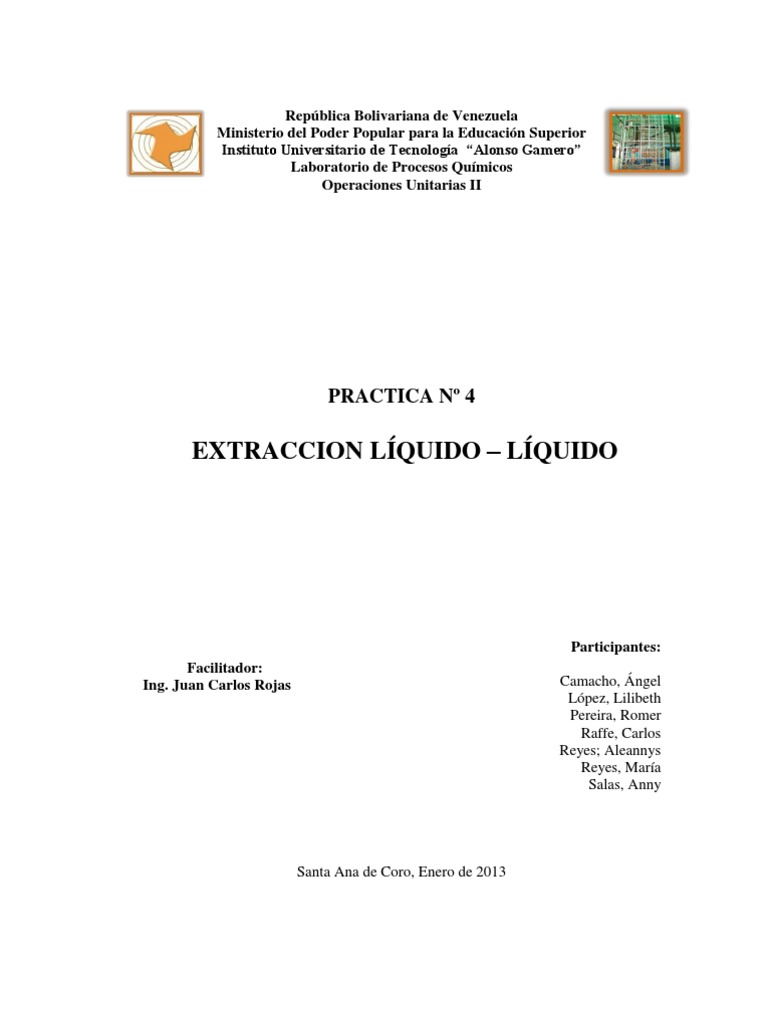 Liquido Liquido | PDF | Destilación | Solubilidad
