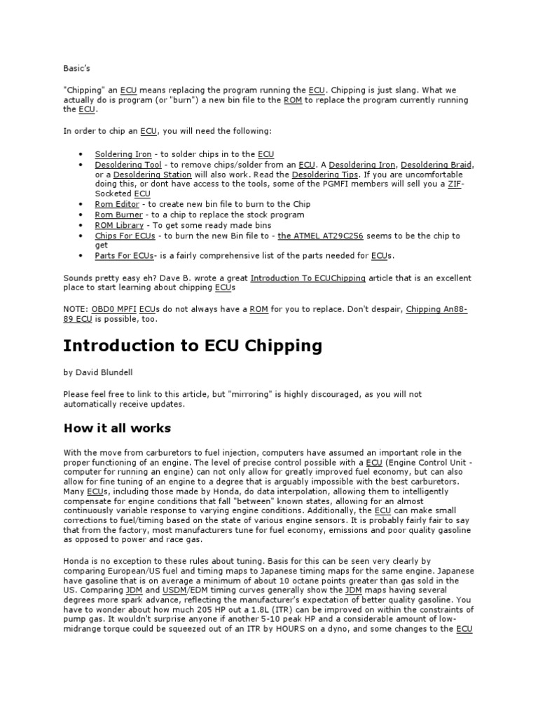 Basic Ecu Tuning PDF