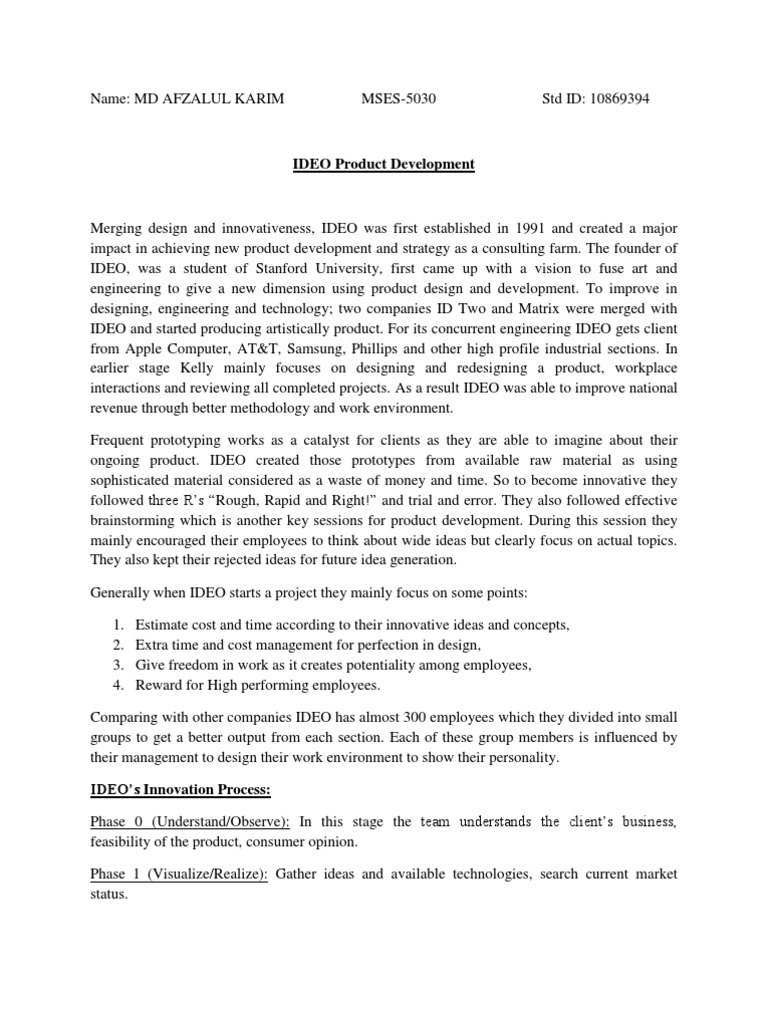 How should ideo respond to the handspring project picture