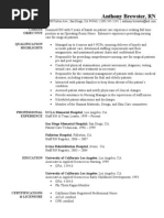 Registered Nurse Resume Sample