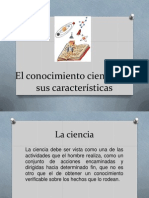 El conocimiento científico y sus características