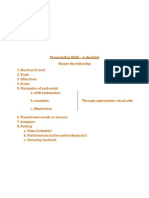 Checklist For Presentation Skills