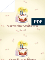 Happy Birthday Joychandrao: - Team HR