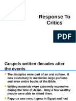 3) Response to Critics