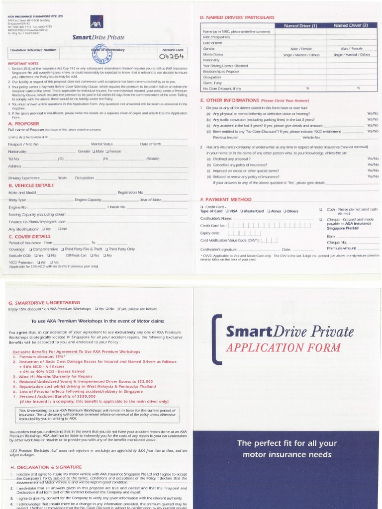 AXA Proposal PDF Insurance Financial Risk