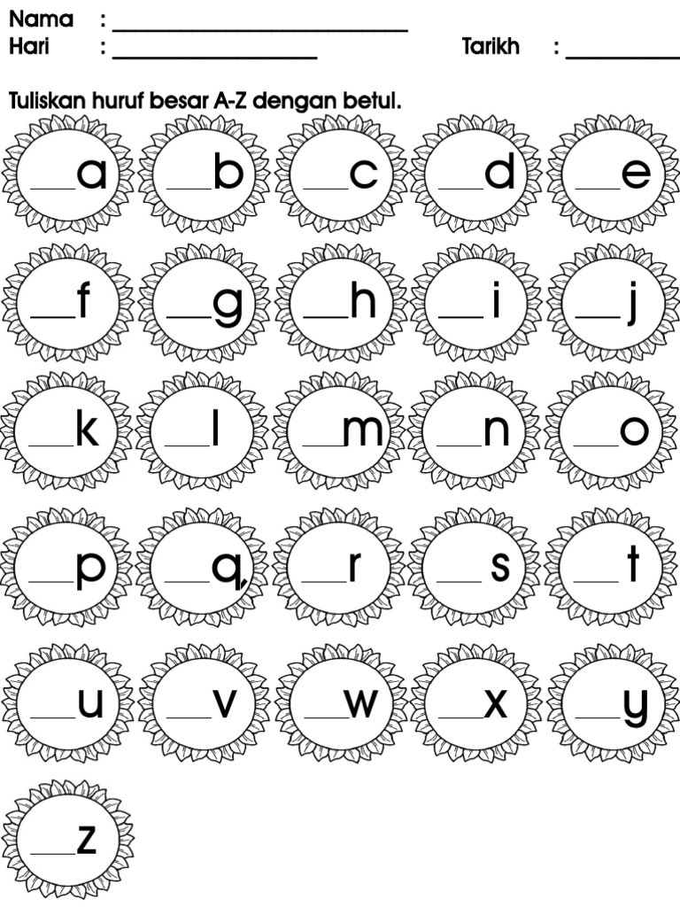 Latihan Menulis Huruf Kecil Dan Besar Imagesee