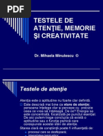 testele de atentie si memorie 