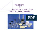 Project On Adsorption of Acetic Acid