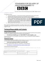BBC Technical Delivery Standards