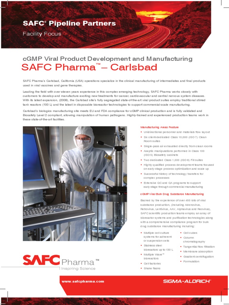 SAFC Pharma Carlsbad CGMP Viral Product Development and
