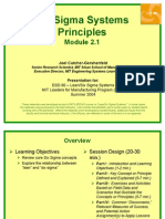 Six Sigma Systems Principles, Module 2.1