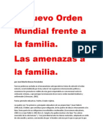 El Nuevo Orden Mundial frente a la familia.  Las amenazas a la familia.  por José Martín Brocos Fernández