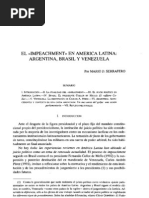 EL «IMPEACHMENT» EN AMERICA LATINA. Mario Serrafero