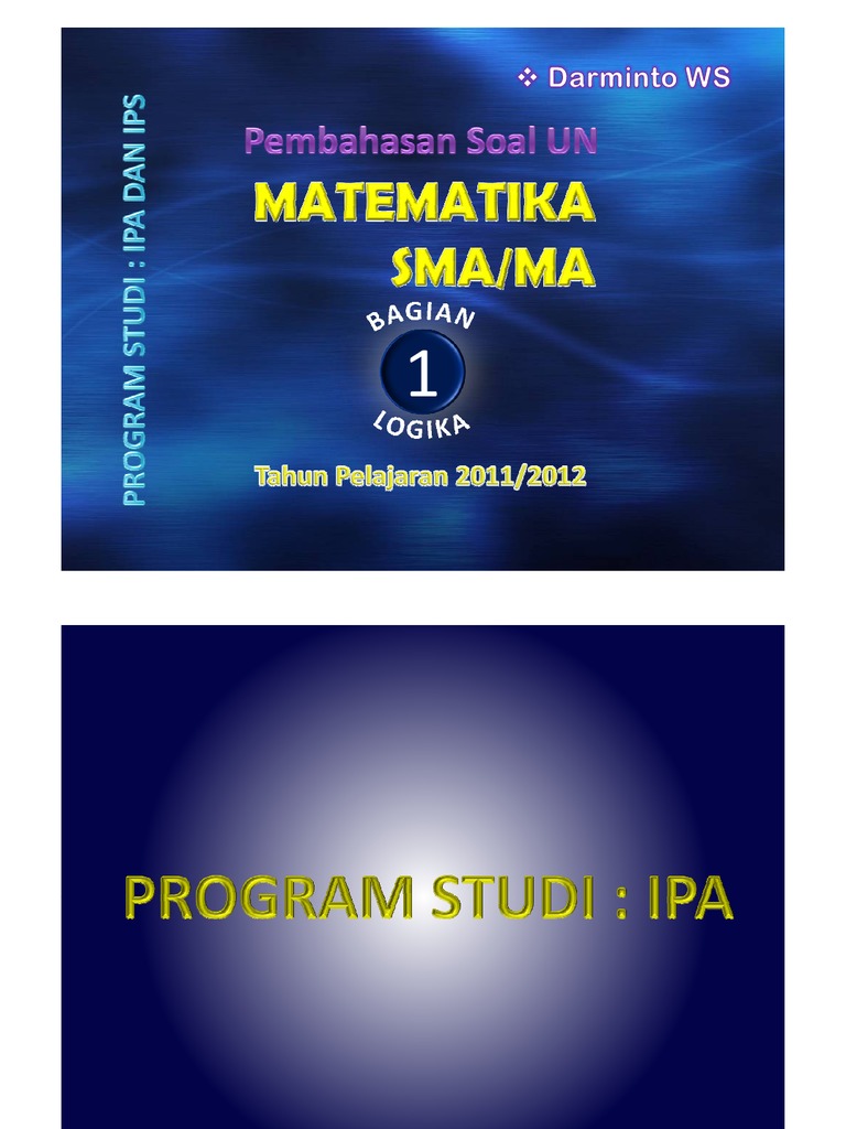 Pembahasan Soal Un 2012 Logika Matematika Pdf
