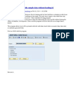 Filling An Infocube With Sample Data Without Loading It!: Tomer Steinberg Tomer - Steinberg