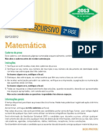 Prova de Matemática Soluções UERJ 2012