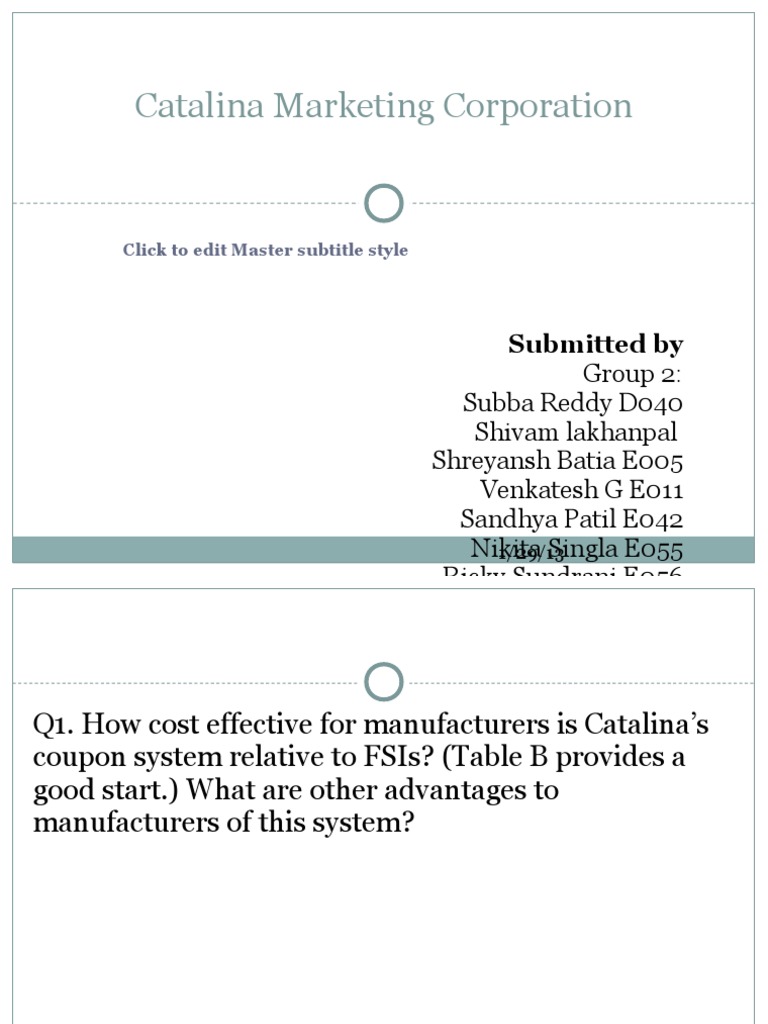 Catalina Marketing Corporation | Download Free PDF | Coupon | Retail