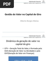 Gestão do Valor no Capital de Giro