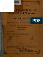 A Catalogue of Early Printed Books