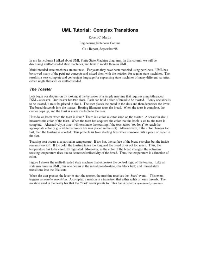 UML Complex Transition | PDF