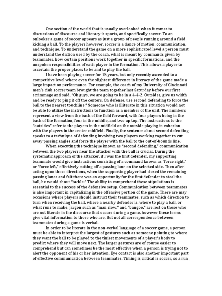 Football essays free picture