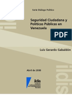 Seguridada Ciudadana y Politicas Publicas en Vzla