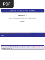 Sets and The Set of Real Numbers: Mathematics 17