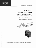 TEUBNER, GUNTHER - O direito como sistema autopoiético