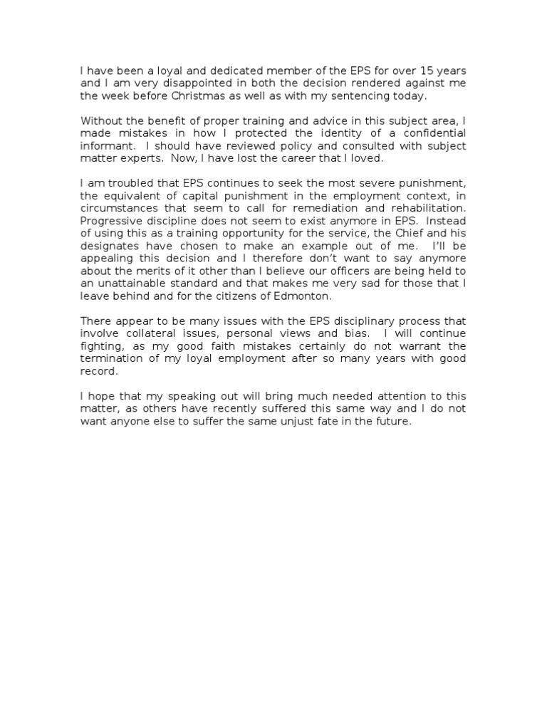 Statement From Lori Lamb | PDF