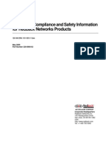 Regulatory Compliance and Safety Information For Redback Networks Products