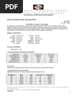 E7018 Electrode Technical Specification | PDF | Welding | Construction