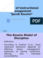 Theory of Instructional Management