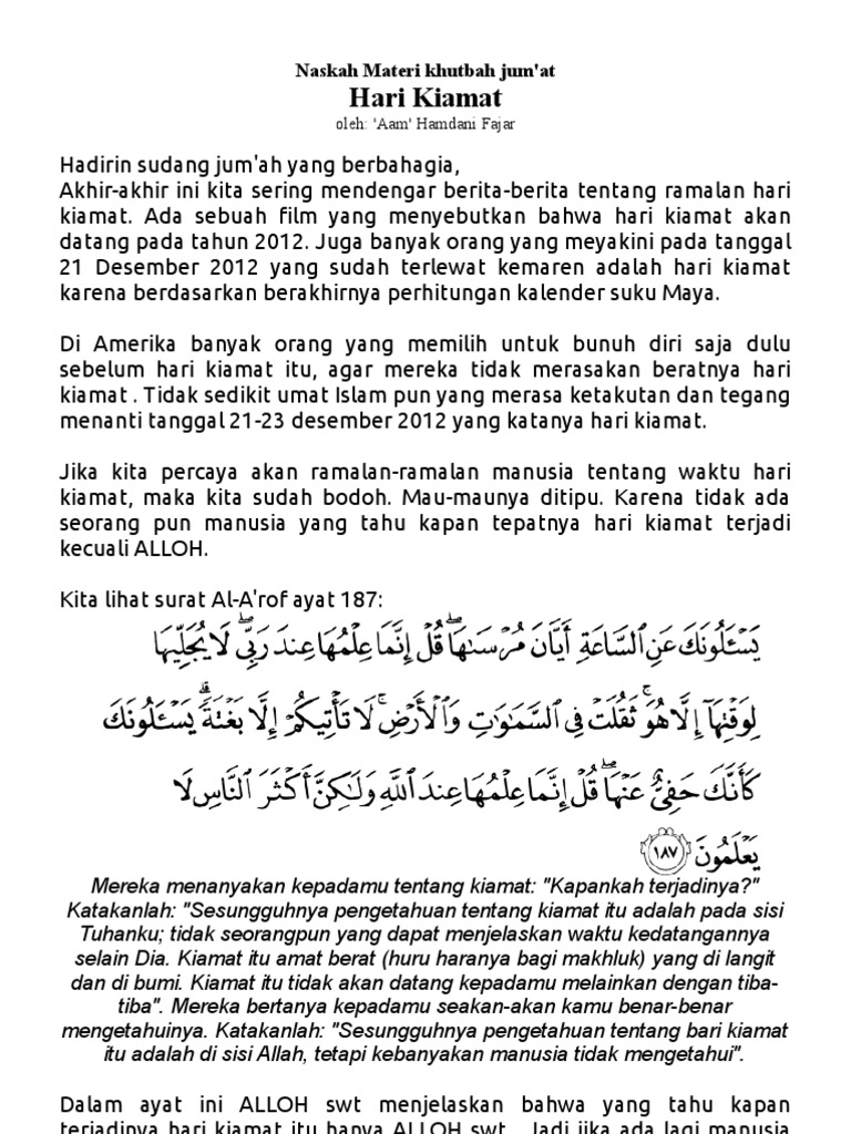 Contoh Teks Khutbah Jumat Bahasa Sunda Berbagi Teks Penting