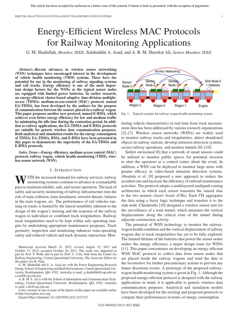 Railway Wagon Monitoring | PDF | Wireless Sensor Network | Computer Network