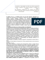 A Lei Maria Da Penha Autoriza A Decretação de Ofício Da Prisão Preventiva Durante o Inquérito Policial