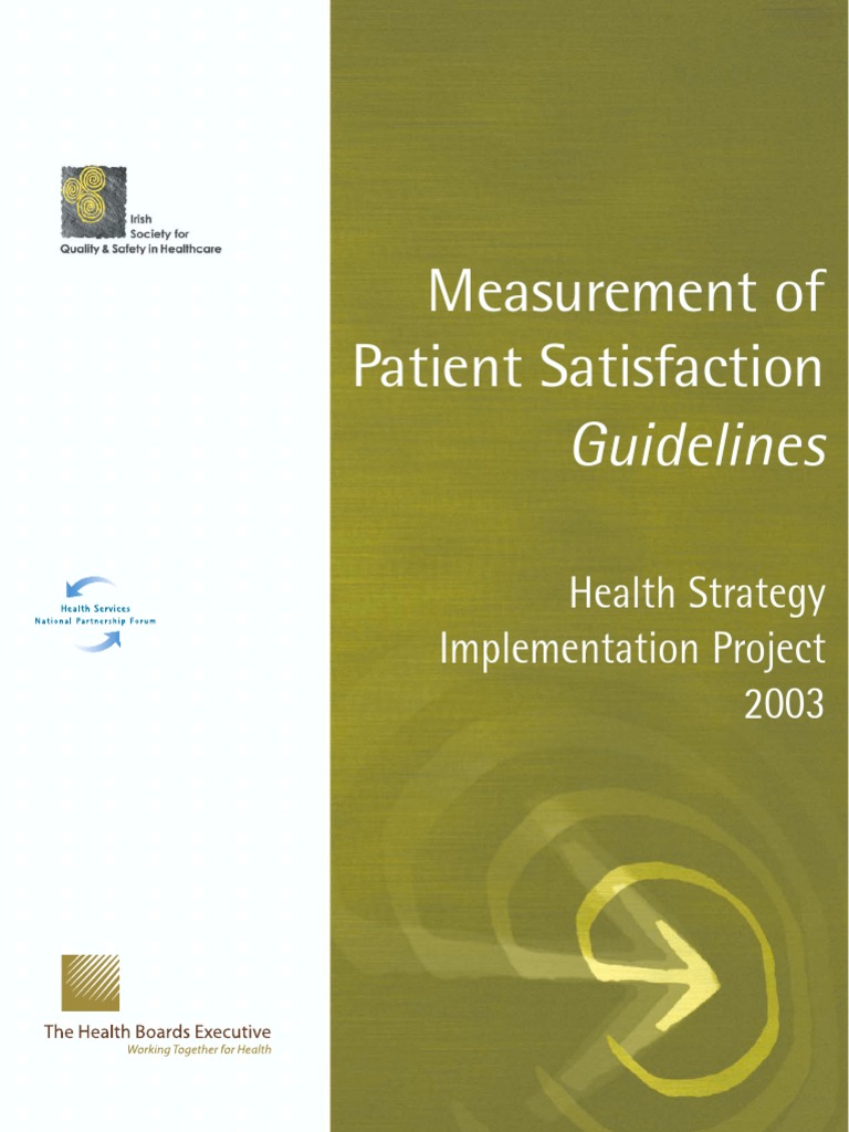 Patient Satisfaction Measurement Guidelines | PDF | Self-Improvement