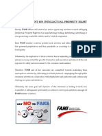 FAMI Statement on Intellectual Property Rights